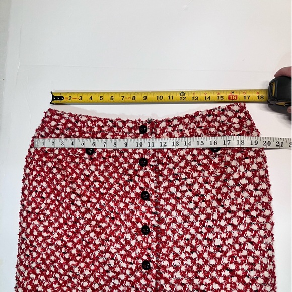 Vintage red tweed Escada skirt size 44 - Picture 13 of 15